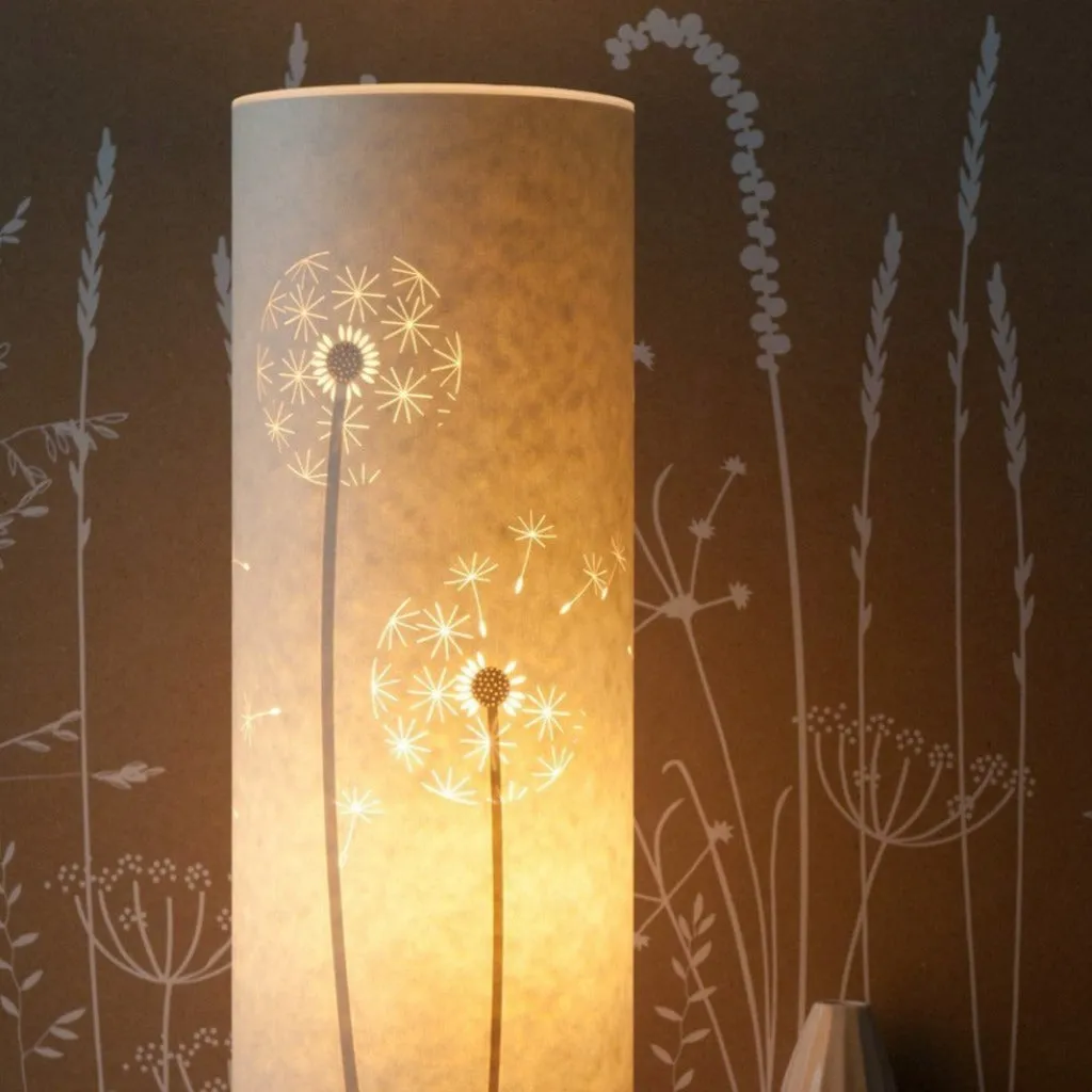 Dandelion Clocks Lamp - Tall Cylindrical