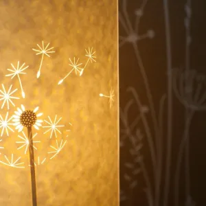 Dandelion Clocks Lamp - Tall Cylindrical