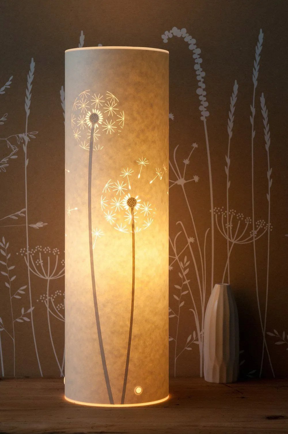 Dandelion Clocks Lamp - Tall Cylindrical