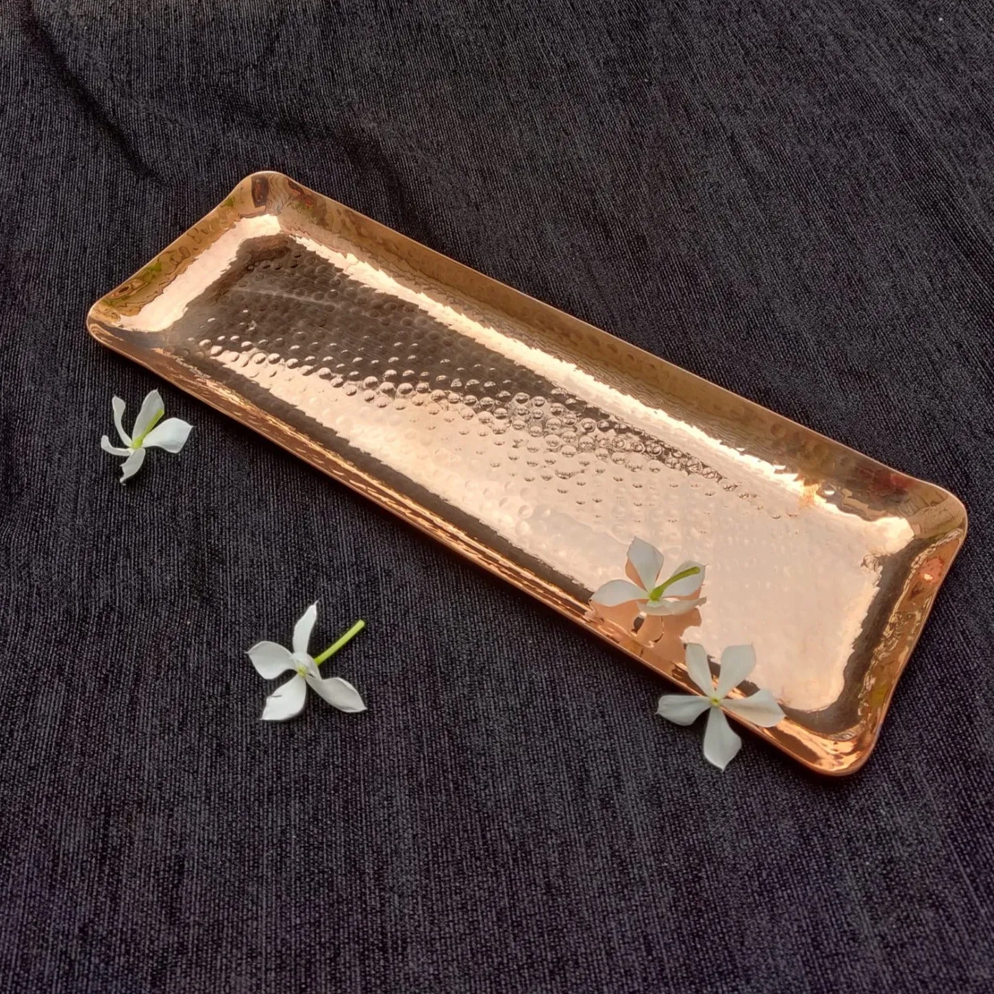 Decorative Copper Hammered Platters MK - 1 PC