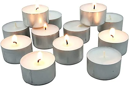 DECOVAA Uncented smokeless 9 Hrs Burning Tealight Candles for Home Decor Birthday Party Festival Reception Celebrations (50)