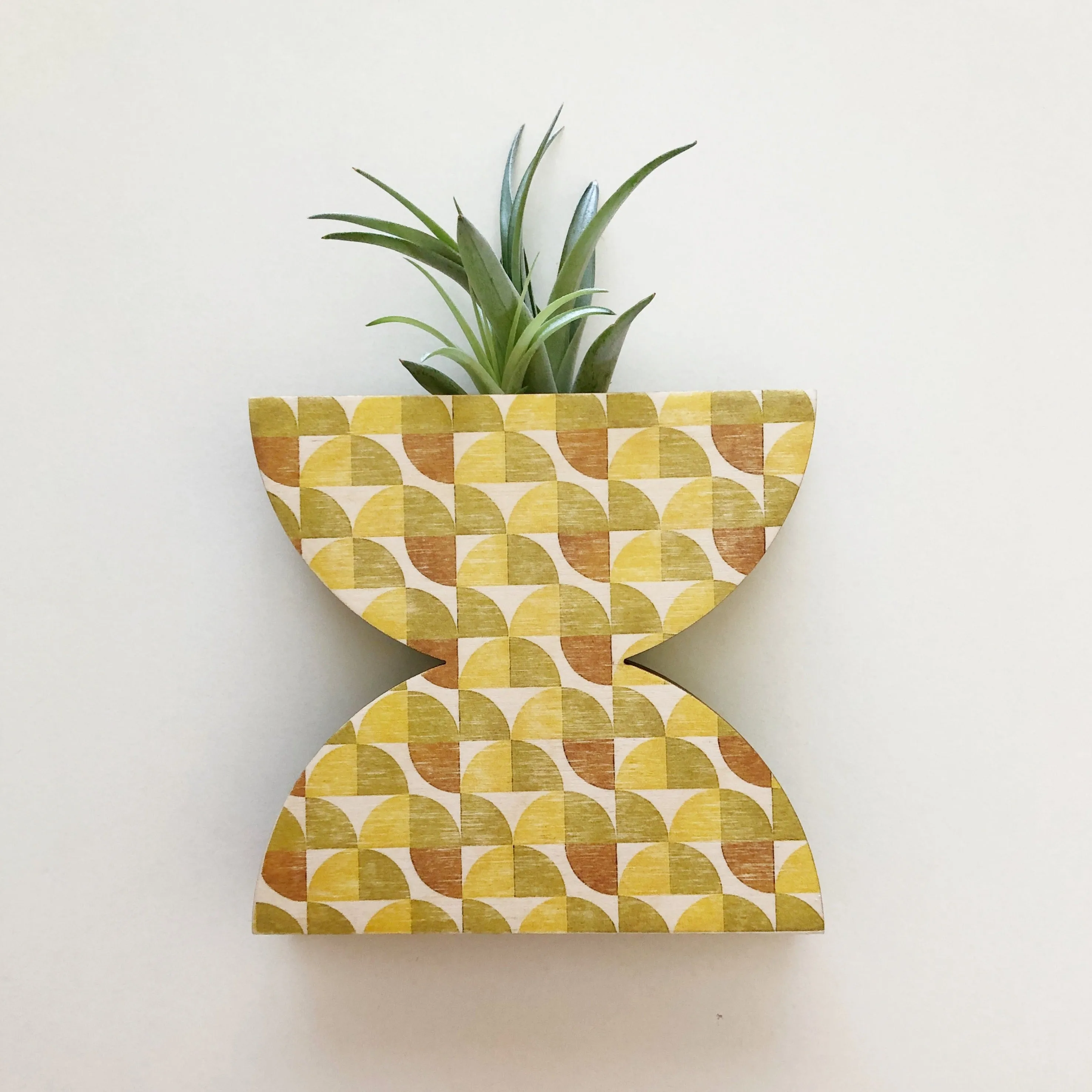 Double Dome Geometric Wall   Tabletop Vase Planter