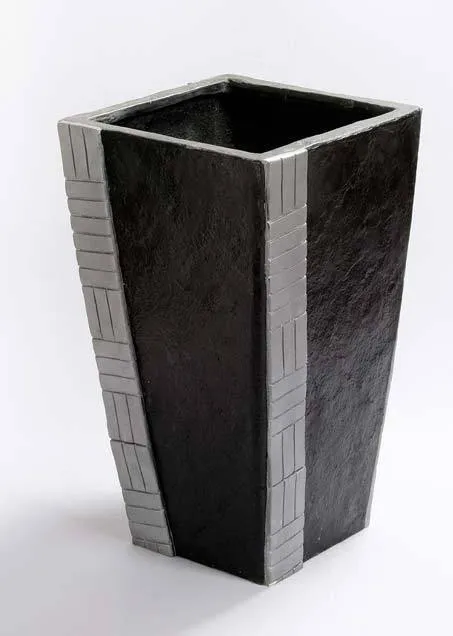 Elegance Steel Mosaic Fiber Planter