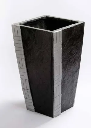 Elegance Steel Mosaic Fiber Planter