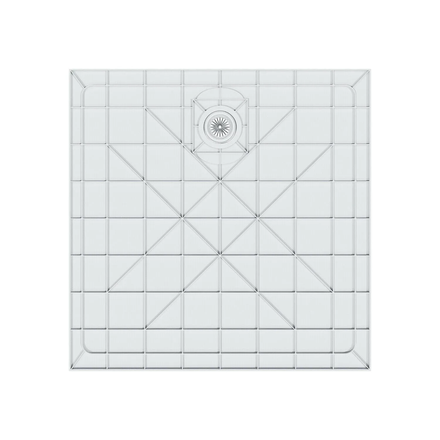 ELEGANT Rectangle Durable SMC Shower Base White