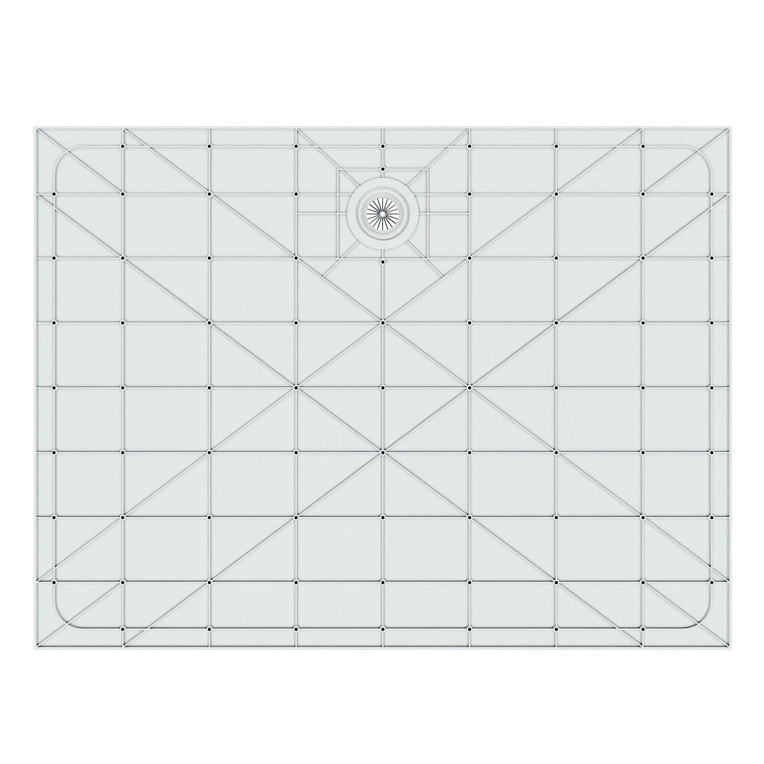 ELEGANT Rectangle Durable SMC Shower Base White