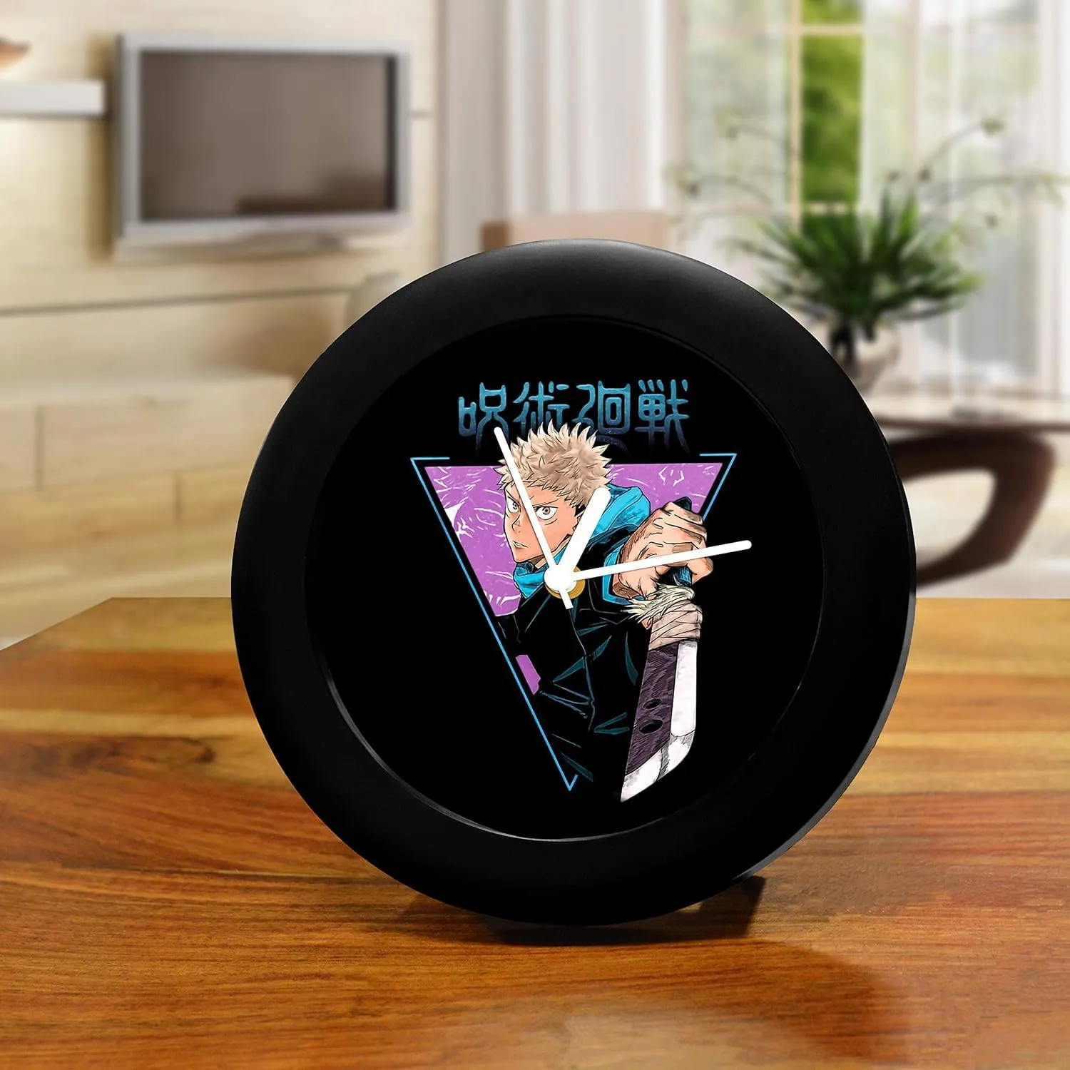 Epic Stuff - Anime- Jujutsu Kaisen Yuji Itadori Cursed Blade Design Table Clock Desk Clock for Home and Office | Anime Merchandise India