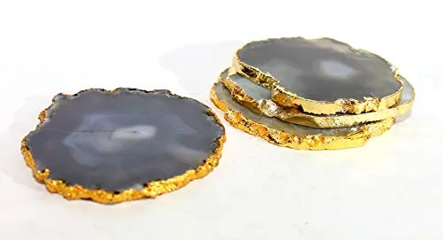 Esplanade Natural Agate Coasters Bar Beer Coffee Tableware Natural Grey