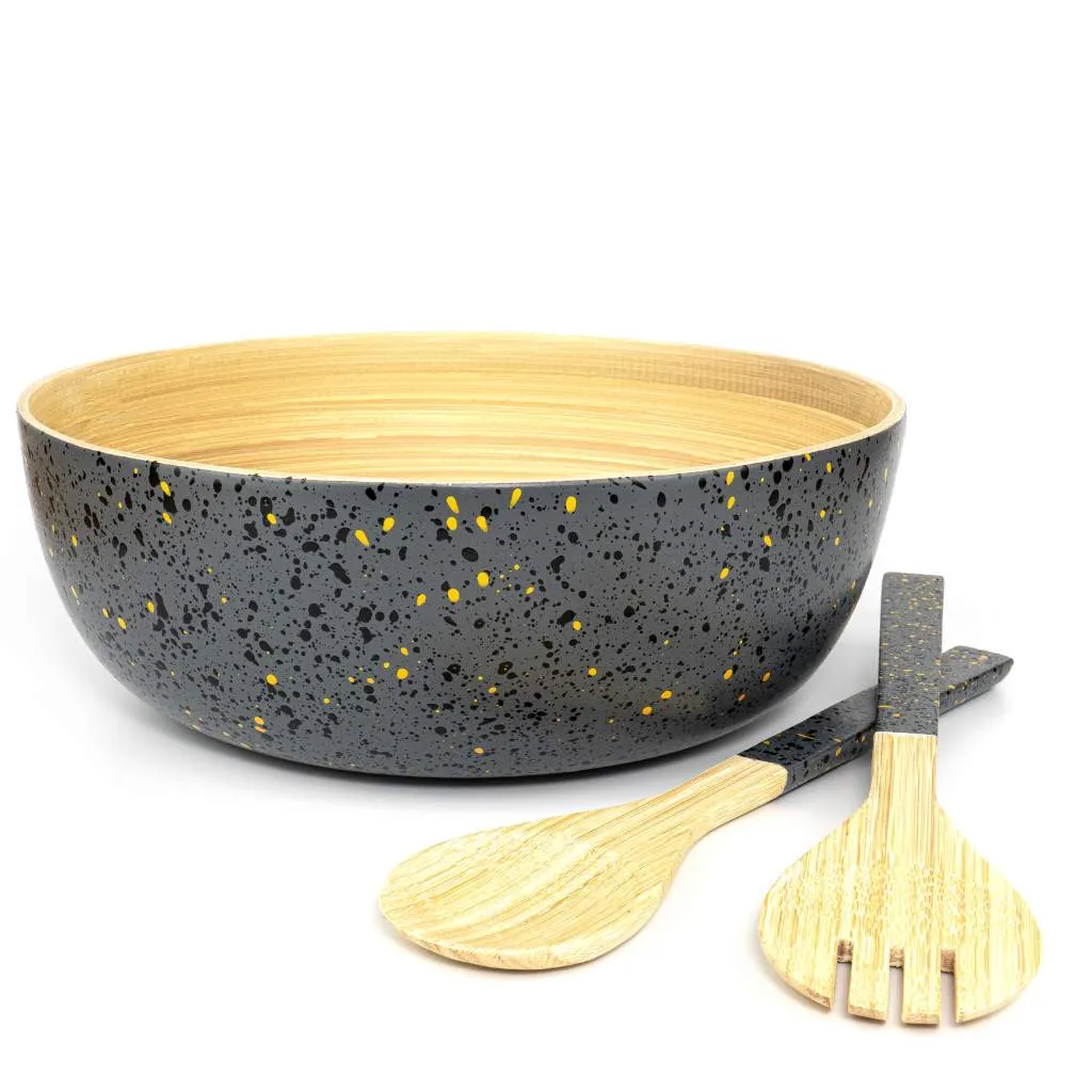Extra Large Bamboo Salad Bowl (28cm / 11" Diameter): White