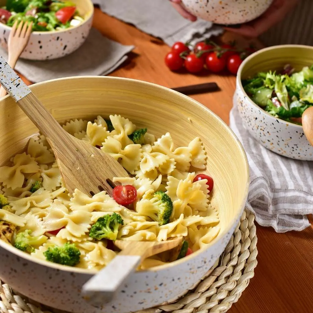 Extra Large Bamboo Salad Bowl (28cm / 11" Diameter): White