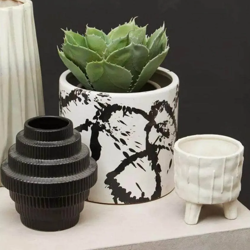 Fara White Small Planter