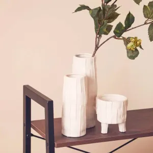 Fara White Small Planter