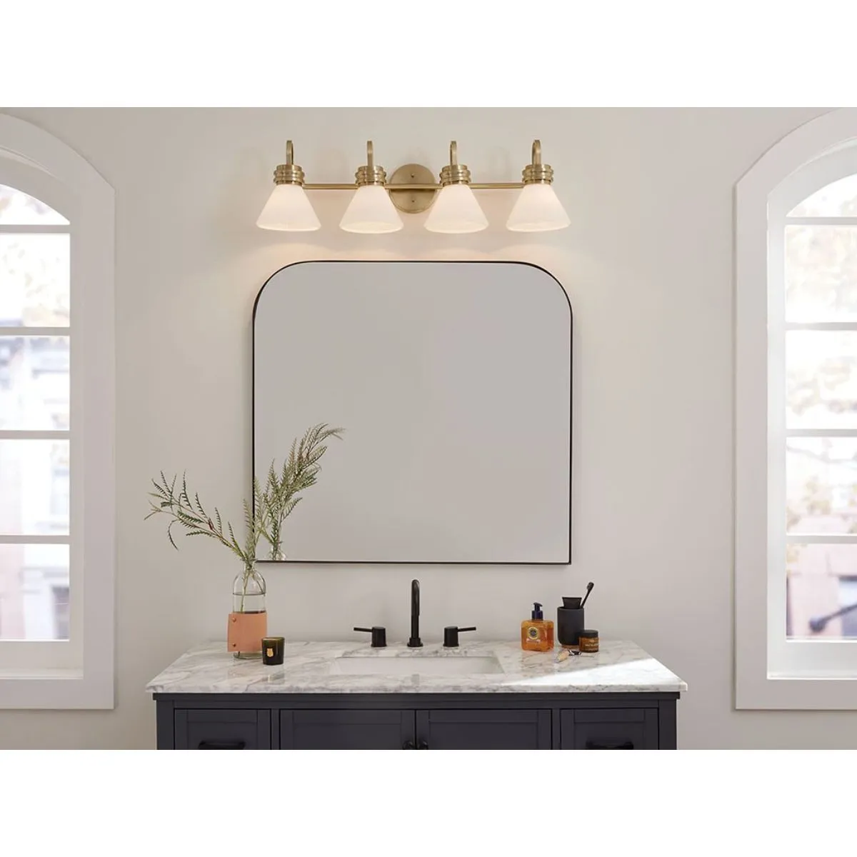 Farum 34 in. 4 Lights Vanity Light Champagne Bronze Finish