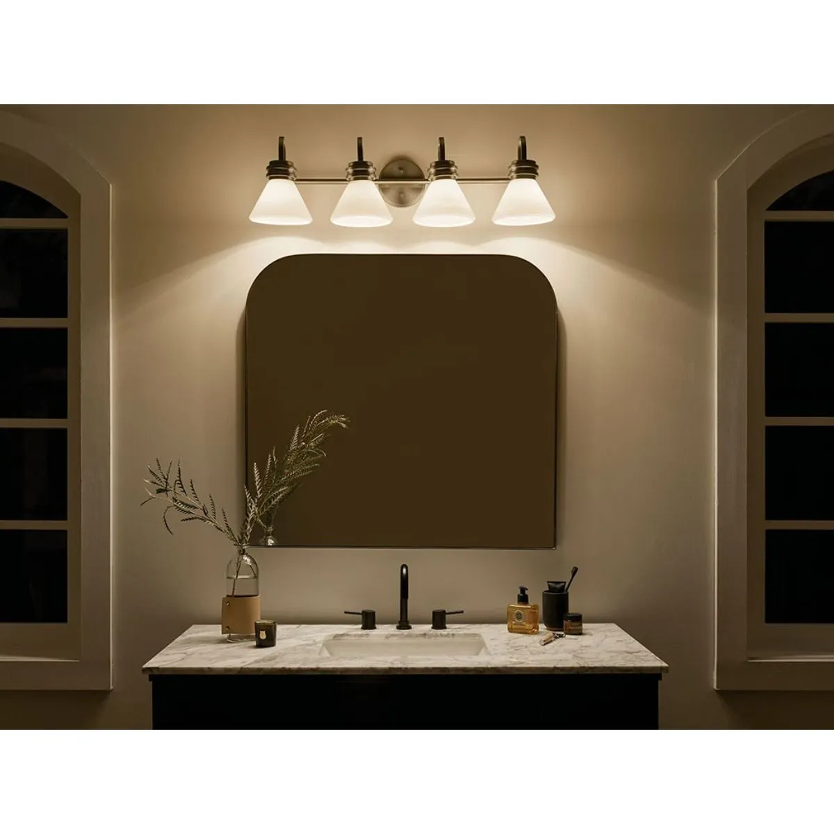 Farum 34 in. 4 Lights Vanity Light Champagne Bronze Finish