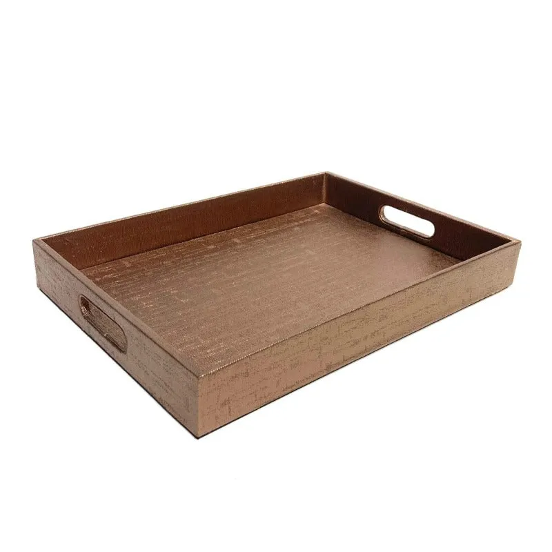 Faux Leather Serving Tray (Set of 3)
