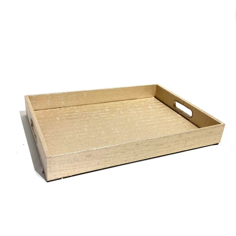 Faux Leather Serving Tray (Set of 3)