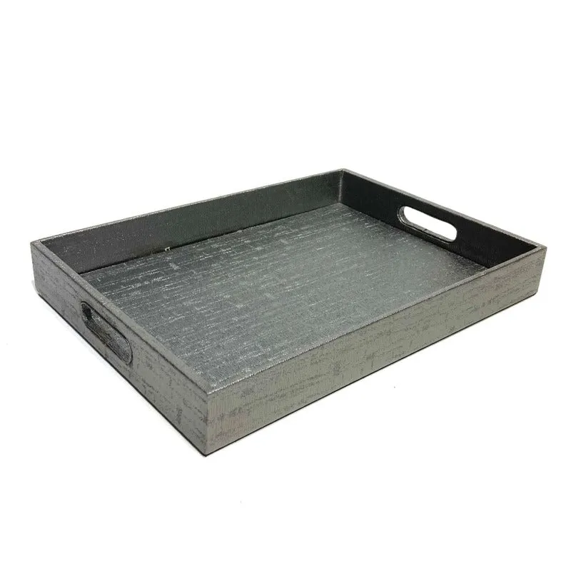 Faux Leather Serving Tray (Set of 3)