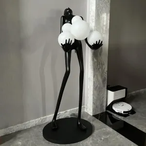FINEST Human Statue Floor Lights Abstract Fiberglass Sculpture FF-010