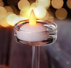 Forme Collection New LED Light Diya with Water Sensor (Set of 10) | Floating Diyas | White Colour | No Electricitry Needed | Artificial Diya with led Light, Best for Diwali Purpose