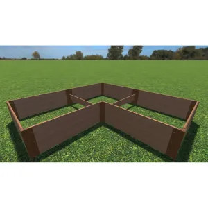 Frame It All | Tool-Free Arrowhead Straight Corner Raised Garden Bed 8' X 8' X 22" - Classic Sienna