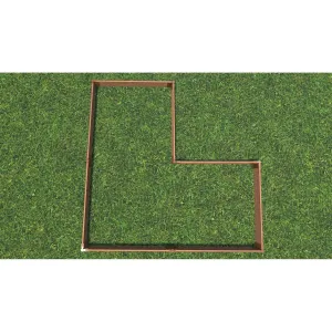 Frame It All | Tool-Free Arrowhead Straight Corner Raised Garden Bed 8' X 8' X 5.5" - Classic Sienna