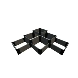 Frame It All | Tool-Free The Banaue Raised Garden Bed (Terraced) 6' X 6' Weathered Wood - 1" Profile