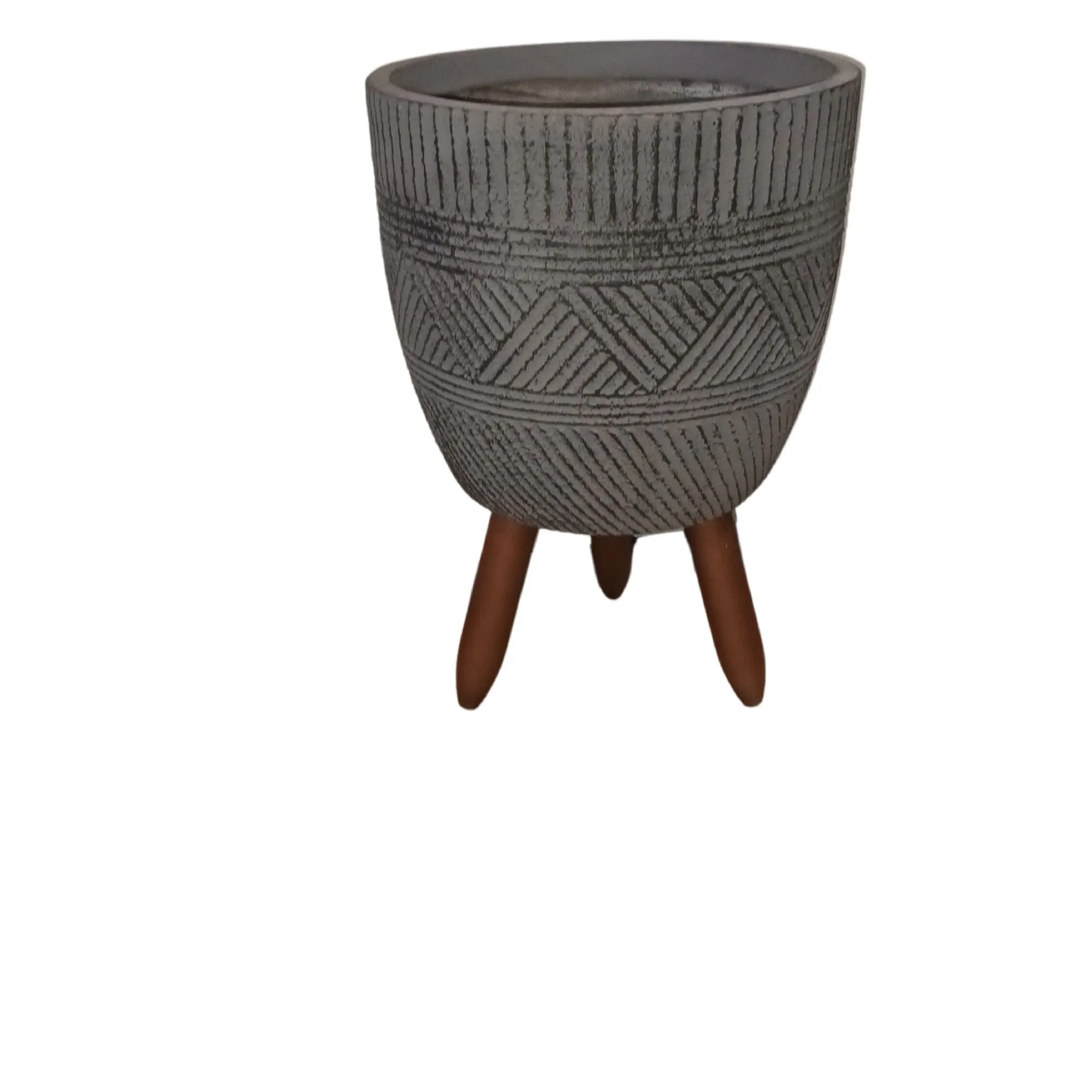 Geolite Tall Egg With Legs Granite Large 37x53cm