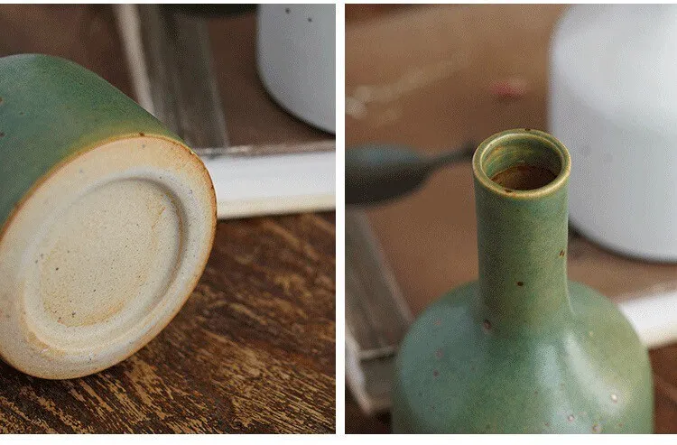 Gohobi Handmade Ceramic Emerald Classic Vase