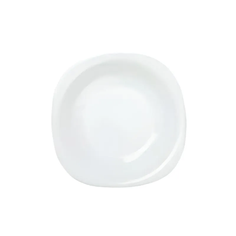 Golden Opal Carine Plain White Soup Serving Plate (Set of 6)