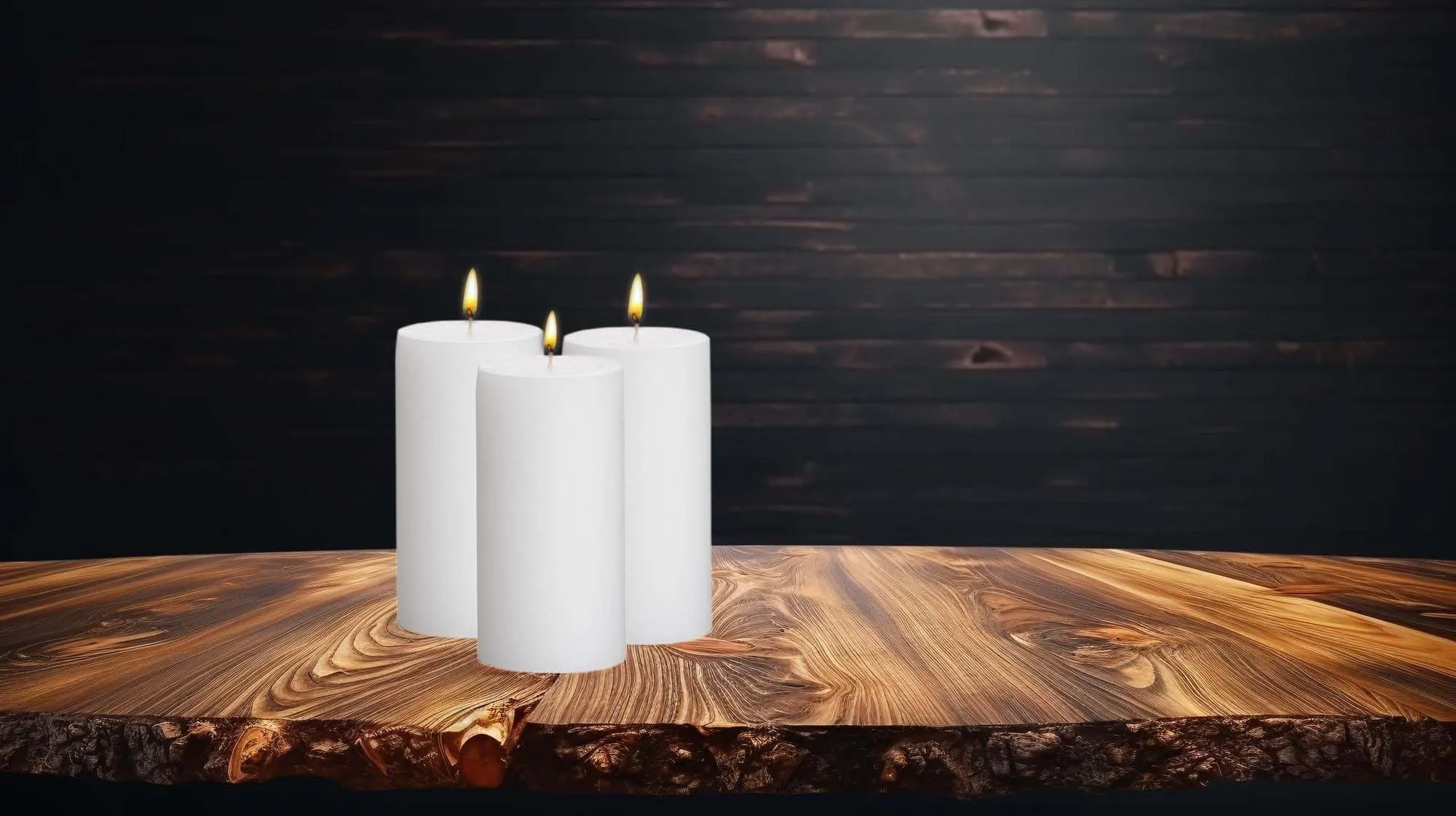 GOZZTOM Piller Candles Smoke Less for Party and Event Decoration Non-Scented White (2X4 Inch) - Pack of 4
