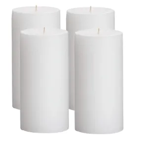 GOZZTOM Piller Candles Smoke Less for Party and Event Decoration Non-Scented White (2X4 Inch) - Pack of 4