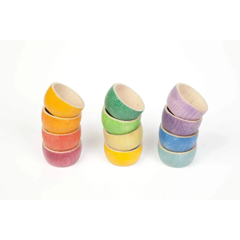 Grapat Wood Coloured Bowls x 12