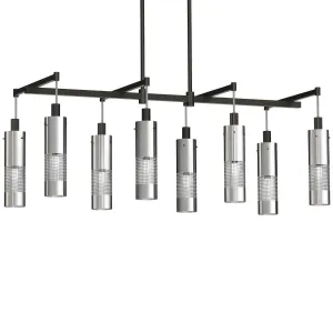 Grid 3 36 in. 8 Lights Pendant Light Brushed Nickel finish