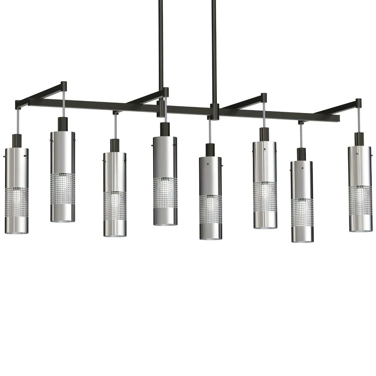Grid 3 36 in. 8 Lights Pendant Light Brushed Nickel finish