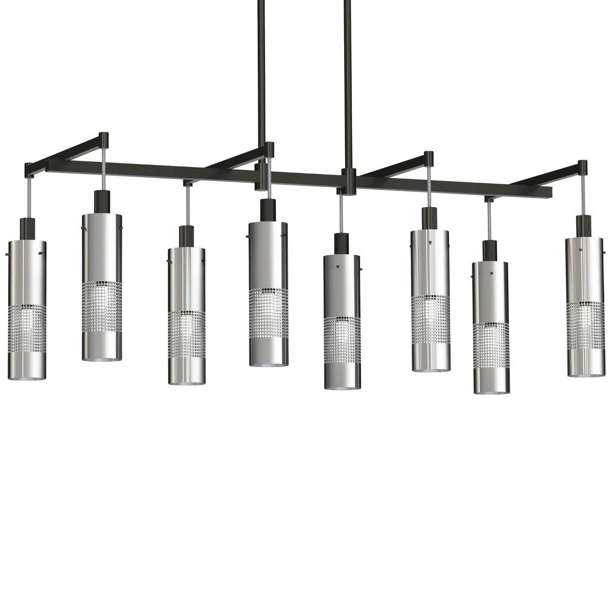 Grid 3 36 in. 8 Lights Pendant Light Brushed Nickel finish