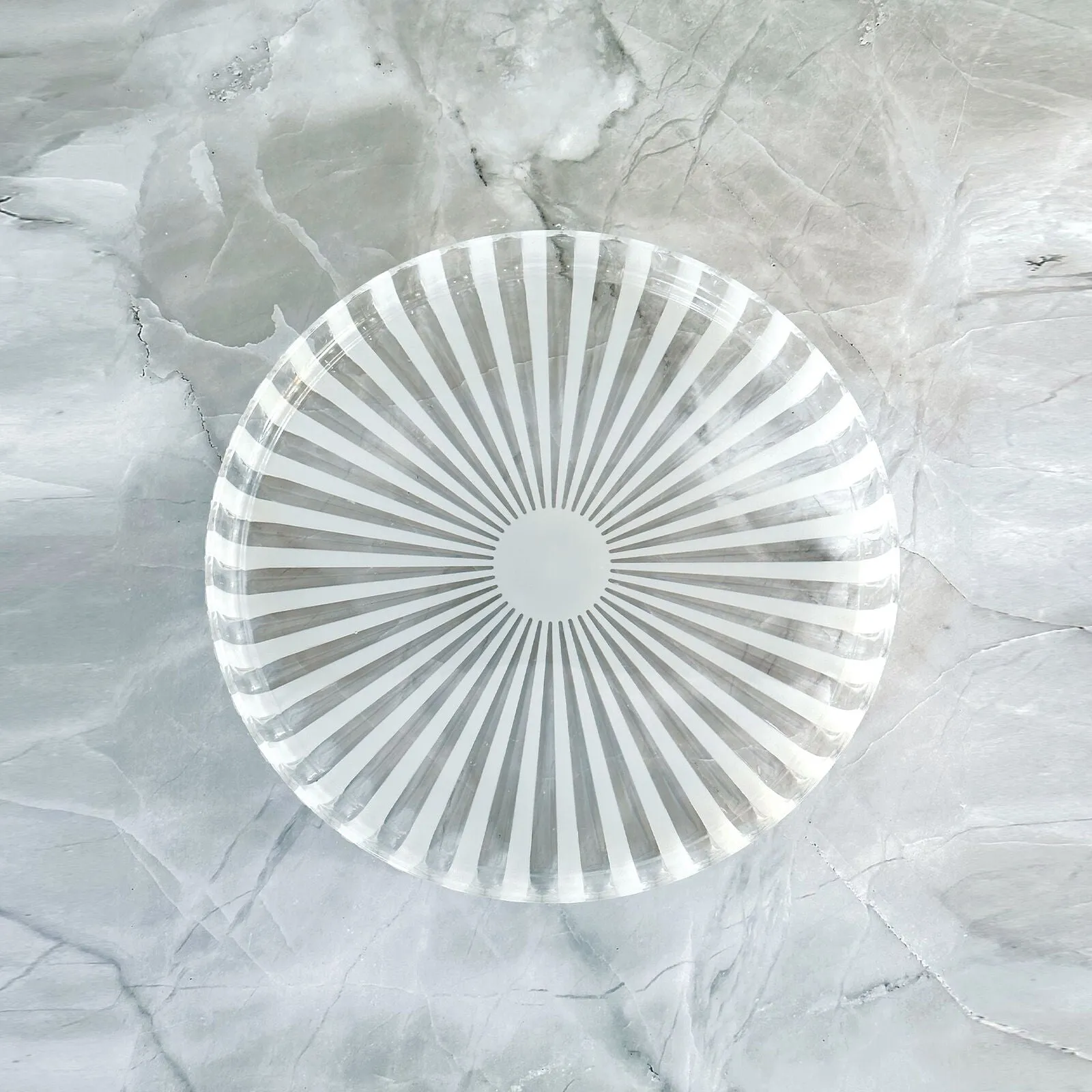 Guzzini Dolcevita Round Tray – Mother of Pearl – 12" Dia.