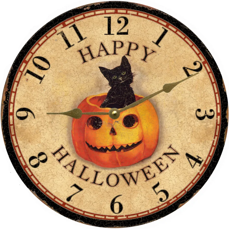 Happy Halloween Round Wall Clock