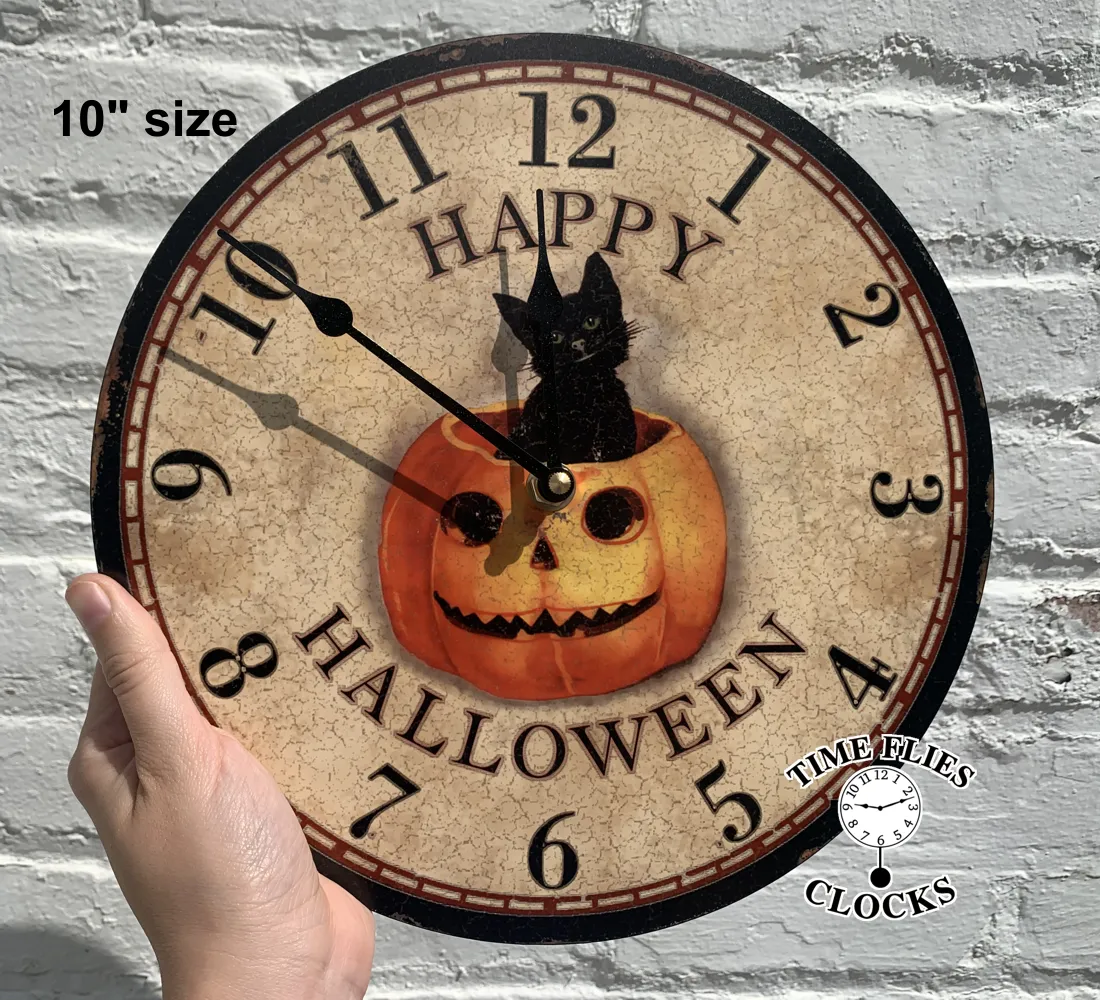 Happy Halloween Round Wall Clock