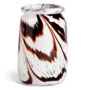 HAY Splash Vase – Roll Neck L – Coffee and White