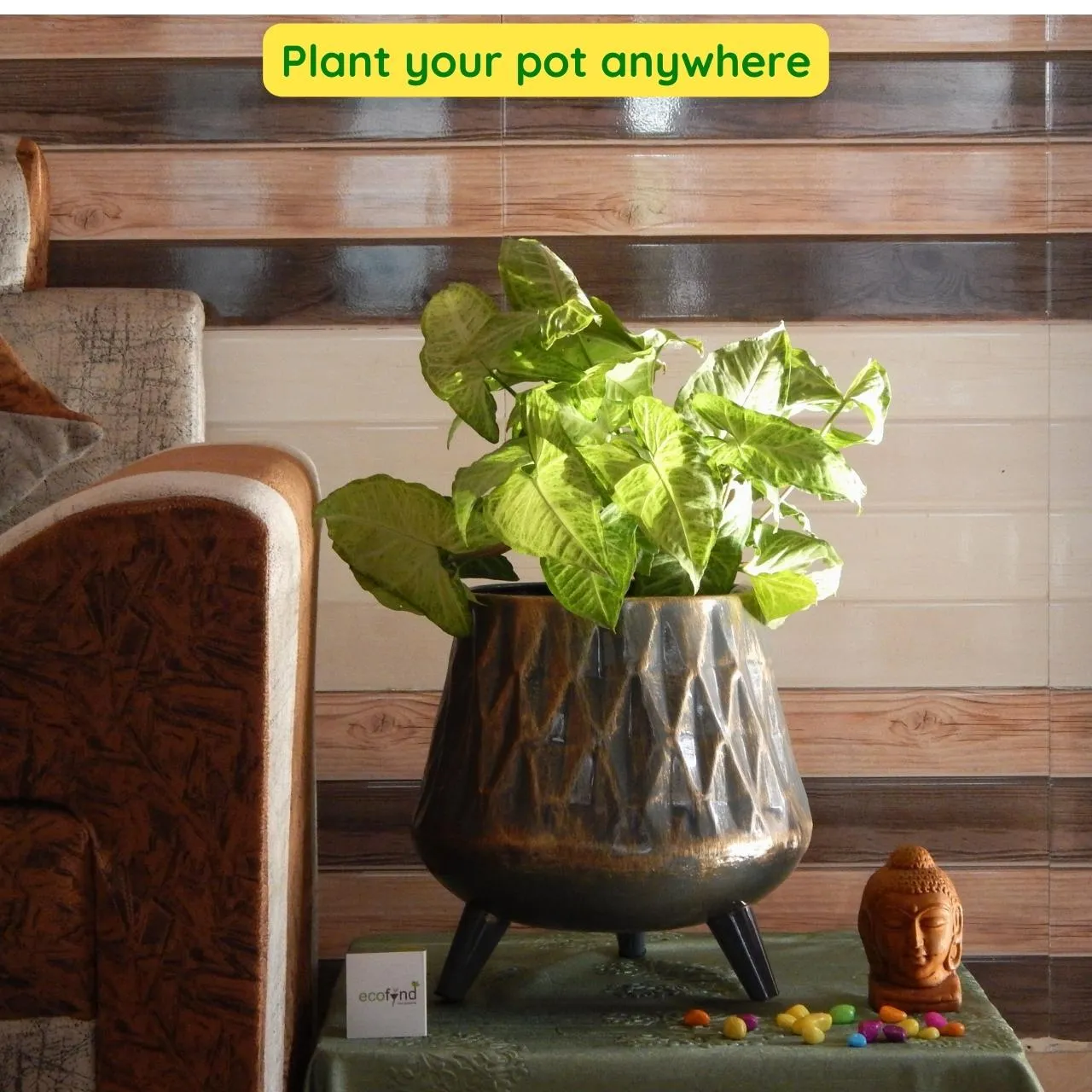 Hazel Metal Planter with Stand