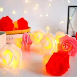 IYAAN Rose Flower Led Light Candles/Beautiful Decoration Flower Candles Smokeless Decorative Candles Led Tea Light Candle for Diwali Decoration Set of 12