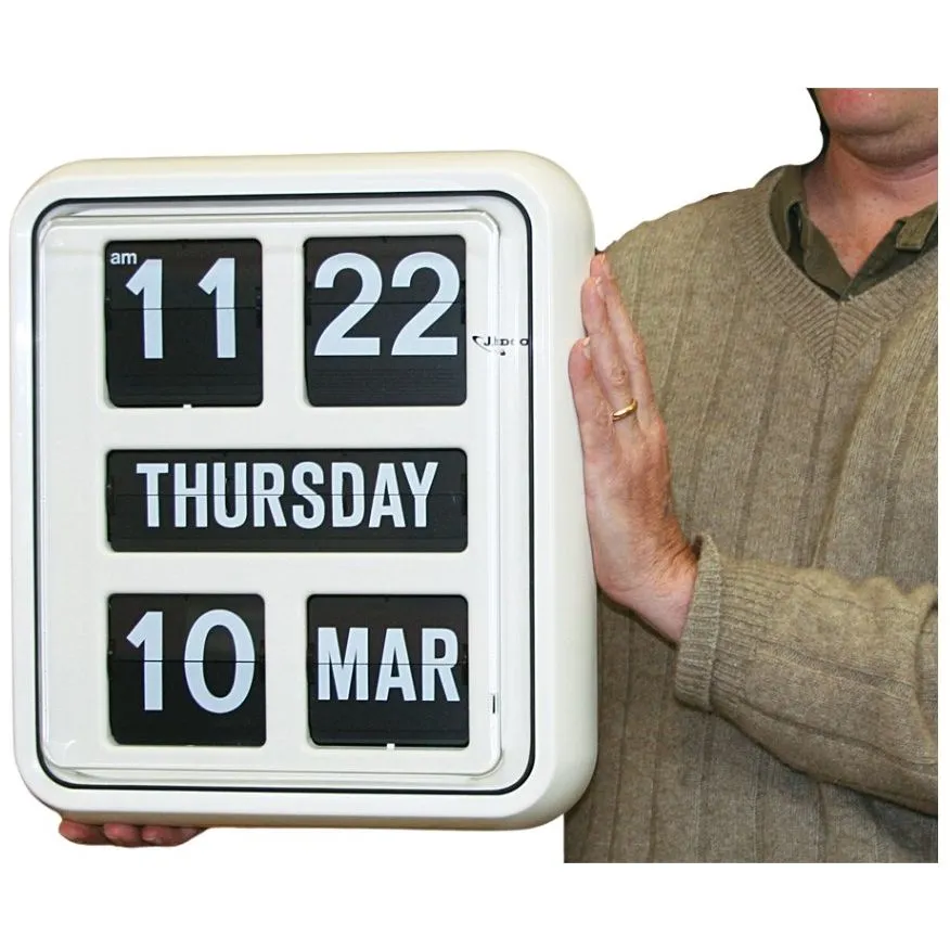 Jadco Auto Digital Day of the Week Calendar Flip Clock