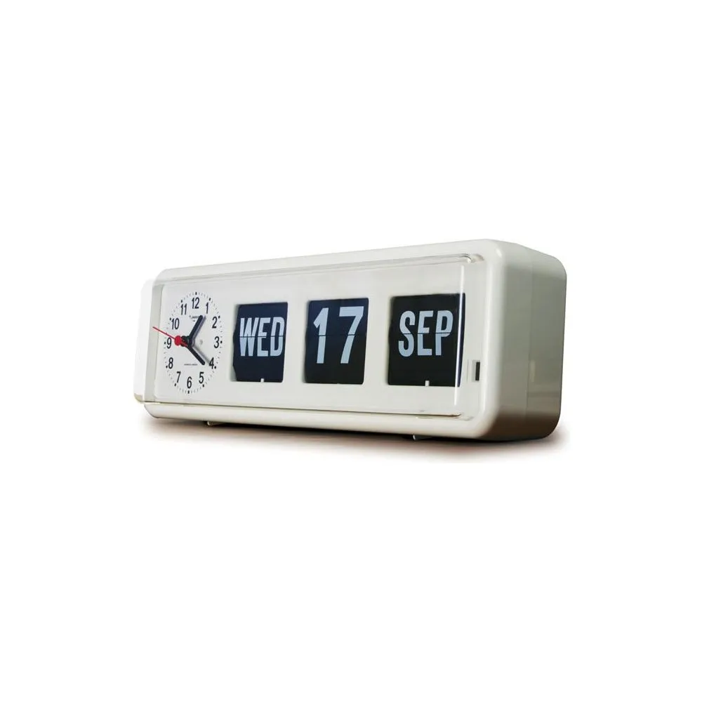 Jadco Automatic Flip Calendar with Analogue Clock