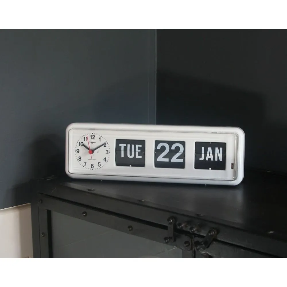 Jadco Automatic Flip Calendar with Analogue Clock