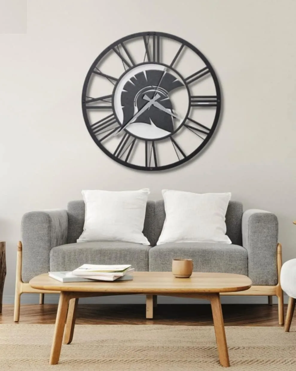 Jobid Venture Wooden Stylish Spartan Design Clock for Home & Office - Black