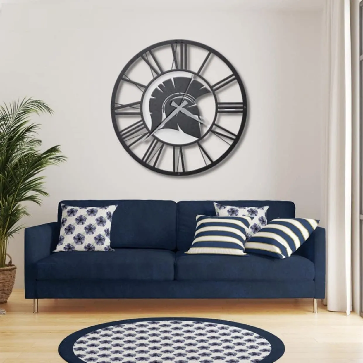 Jobid Venture Wooden Stylish Spartan Design Clock for Home & Office - Black