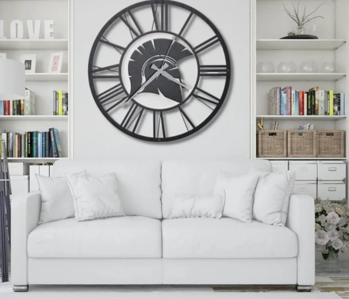 Jobid Venture Wooden Stylish Spartan Design Clock for Home & Office - Black