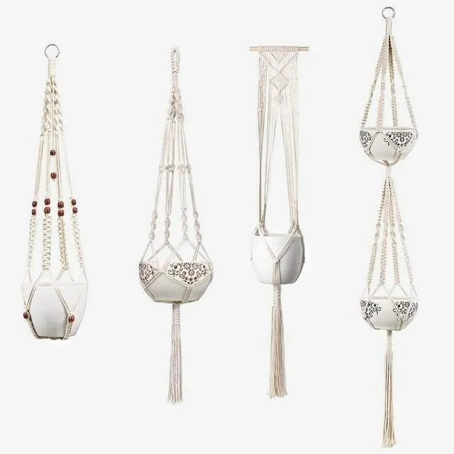 Juno Macrame Plant Hangers (set of 4)