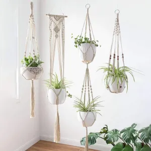 Juno Macrame Plant Hangers (set of 4)