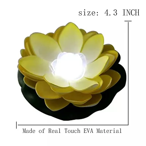Klip2Deal Diwali Multi-Color Waterproof LED Floating Candles for Bath, Wedding, and Festival - Romantic Night Lighting with Lotus Shape | Smokeless Flameless Diya LED Candles (Plastic, Set of 3)